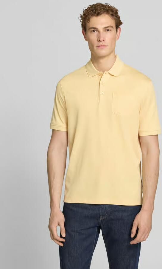 Bugatti regular fit poloshirt met borstzak en labelstitching - Foto 4