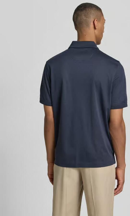 Bugatti regular fit poloshirt met borstzak en labelstitching