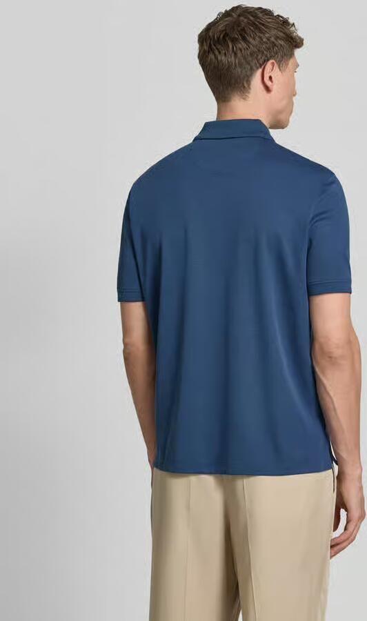 Bugatti regular fit poloshirt met borstzak en labelstitching