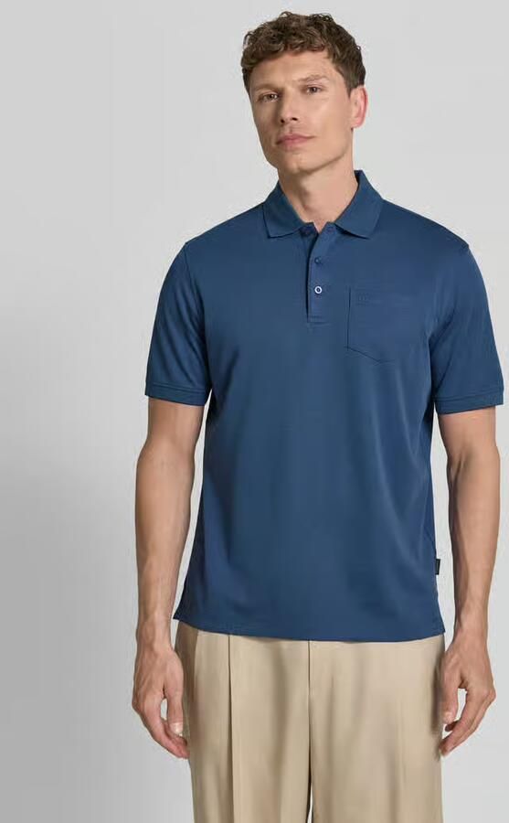 Bugatti regular fit poloshirt met borstzak en labelstitching - Foto 4