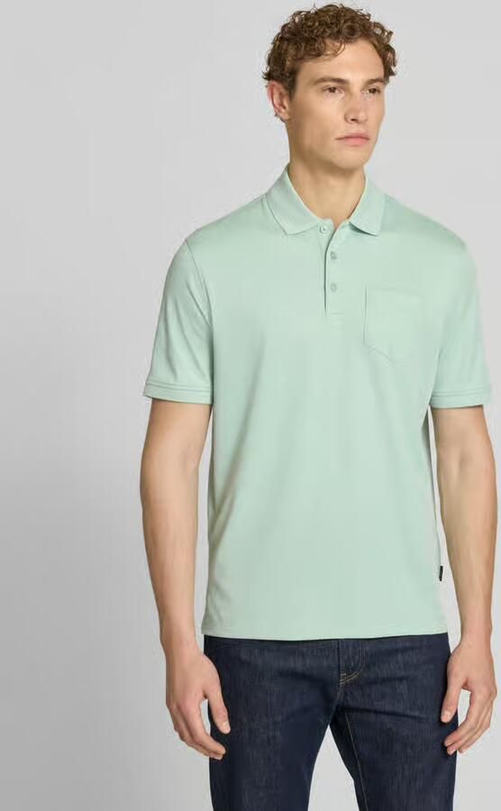 Bugatti regular fit poloshirt met borstzak en labelstitching - Foto 2