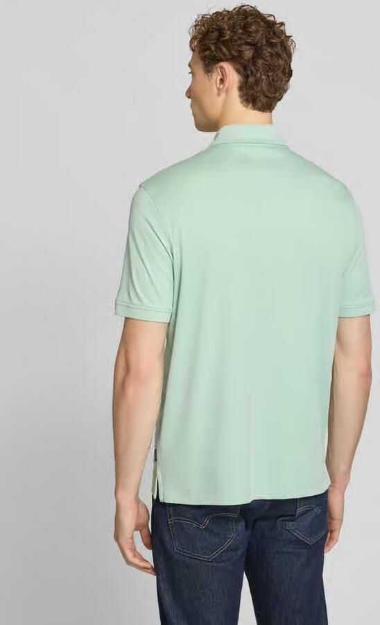 Bugatti regular fit poloshirt met borstzak en labelstitching - Foto 3