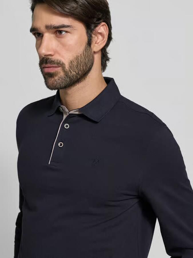 Bugatti Regular fit poloshirt met contrastkraag en labelstitching - Foto 2