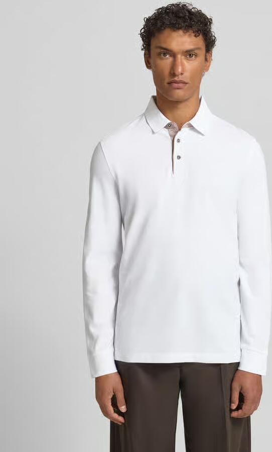 Bugatti Regular fit Poloshirt met contrastkraag en Labelstitching - Foto 3