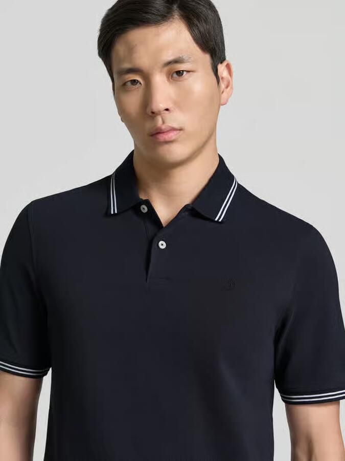 Bugatti regular fit poloshirt met gestikt logo