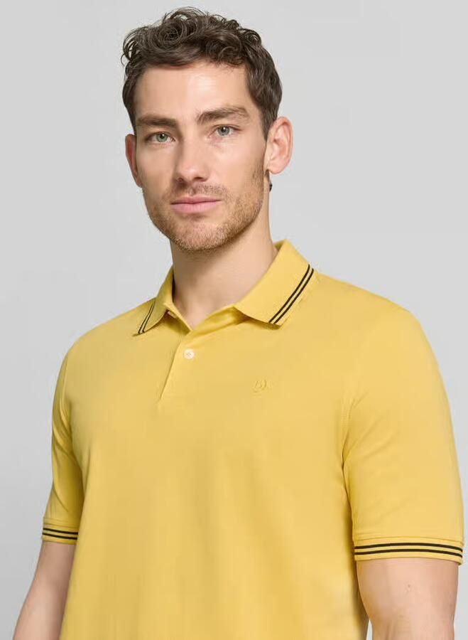 Bugatti regular fit poloshirt met gestikt logo