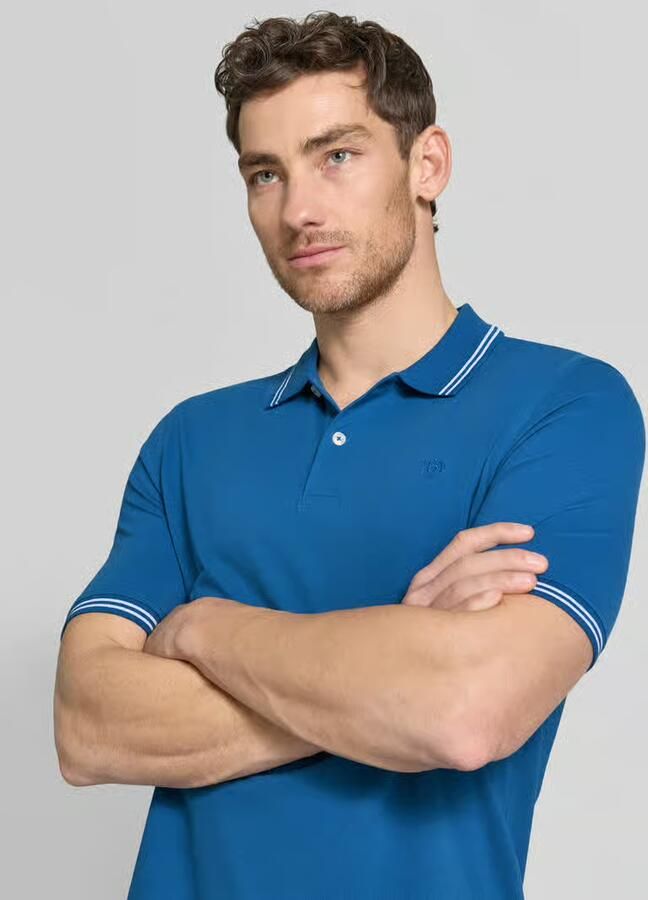 Bugatti regular fit poloshirt met gestikt logo