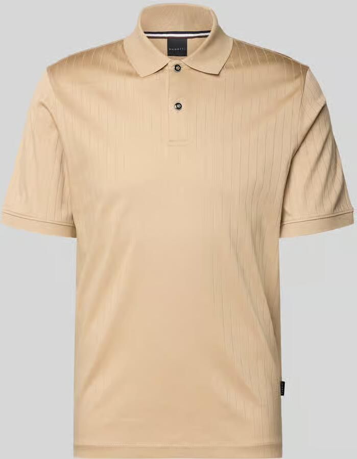 Bugatti regular fit poloshirt met knooplijst - Foto 2