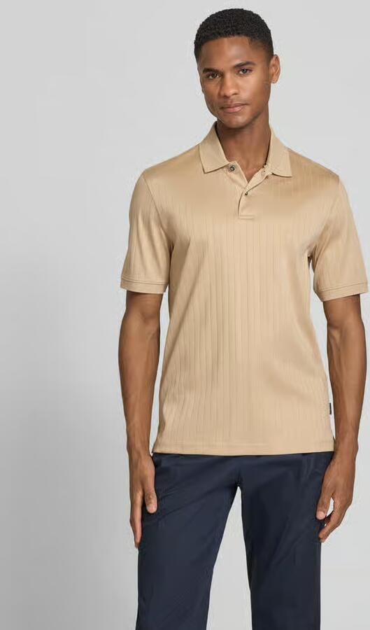 Bugatti regular fit poloshirt met knooplijst - Foto 3