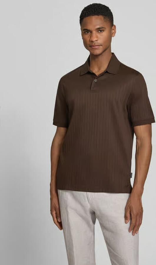 Bugatti regular fit poloshirt met knooplijst - Foto 4