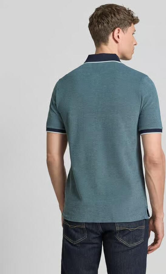 Bugatti regular fit poloshirt met labelstitching
