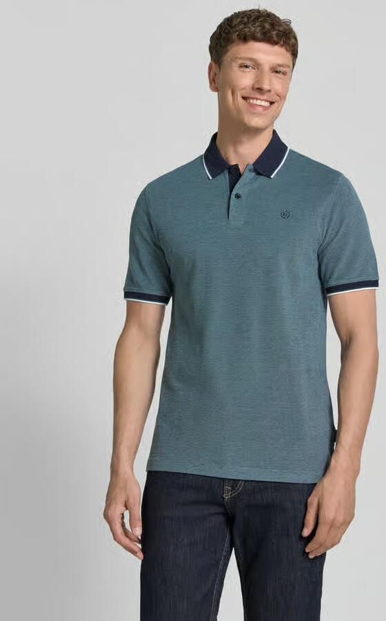 Bugatti regular fit poloshirt met labelstitching - Foto 4