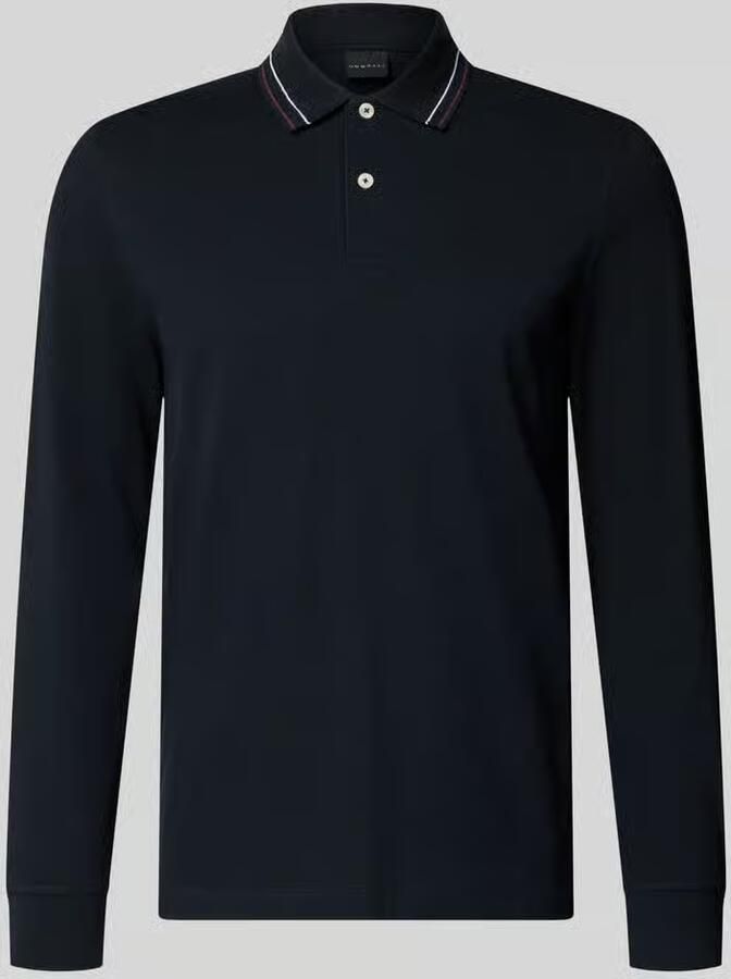 Bugatti Regular Fit poloshirt met lange mouw met knoopsluiting