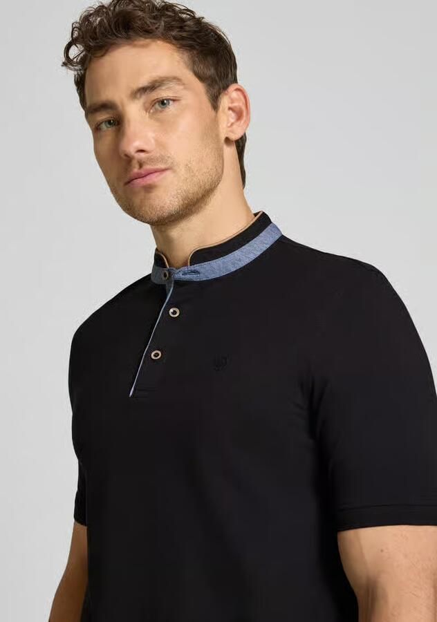 Bugatti regular fit poloshirt met opstaande kraag en gestikt logo