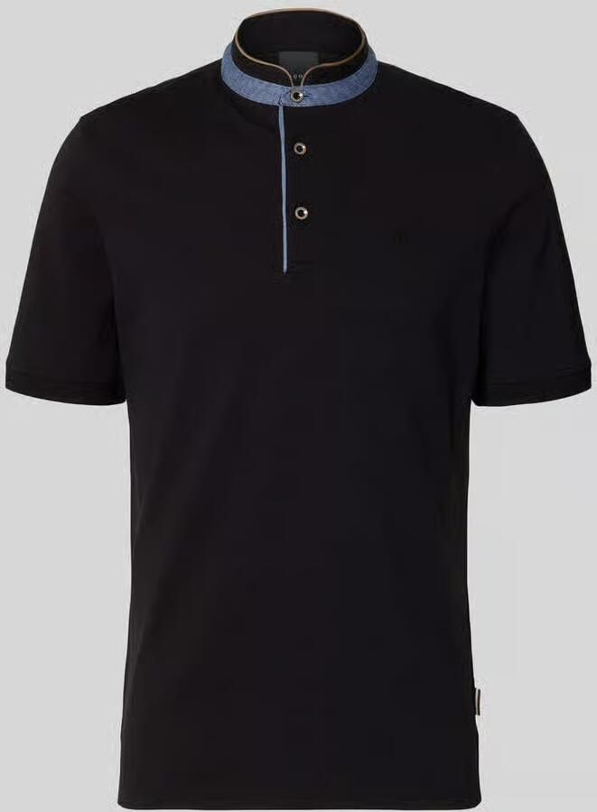 Bugatti regular fit poloshirt met opstaande kraag en gestikt logo - Foto 2