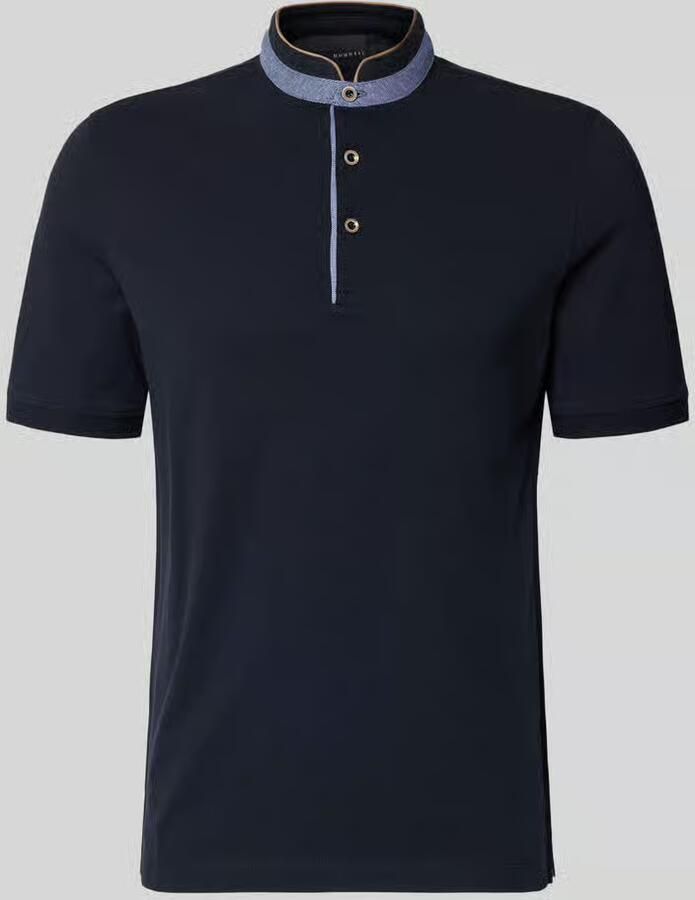 Bugatti regular fit poloshirt met opstaande kraag en gestikt logo - Foto 2