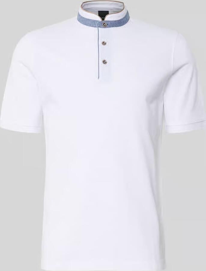 Bugatti regular fit poloshirt met opstaande kraag en gestikt logo - Foto 2