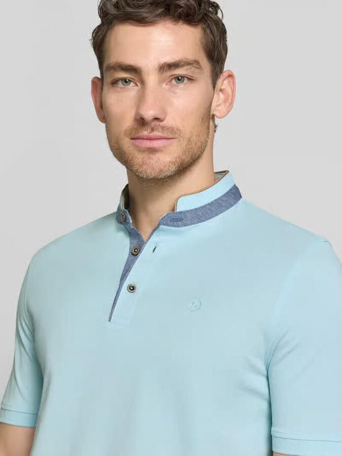 Bugatti regular fit poloshirt met opstaande kraag en gestikt logo