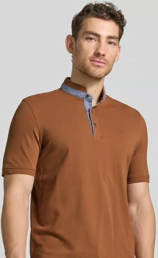 Bugatti regular fit poloshirt met opstaande kraag en gestikt logo