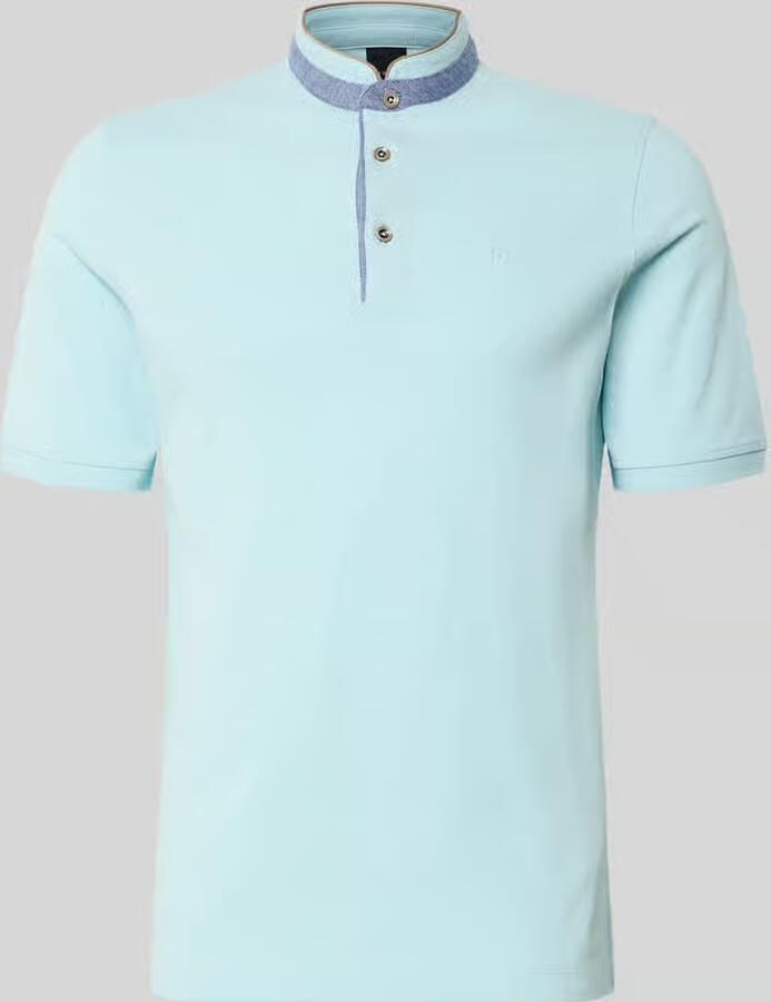 Bugatti regular fit poloshirt met opstaande kraag en gestikt logo - Foto 2
