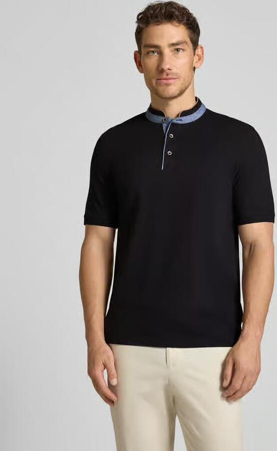 Bugatti regular fit poloshirt met opstaande kraag en gestikt logo - Foto 4