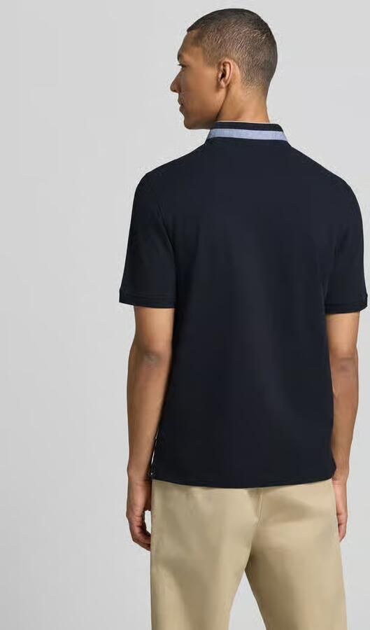 Bugatti regular fit poloshirt met opstaande kraag en gestikt logo - Foto 2