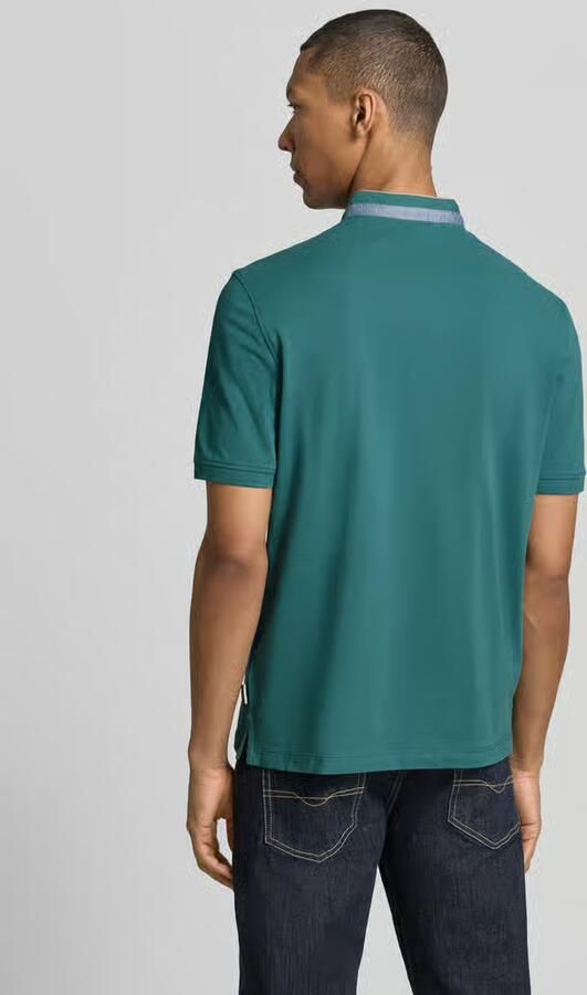Bugatti regular fit poloshirt met opstaande kraag en gestikt logo