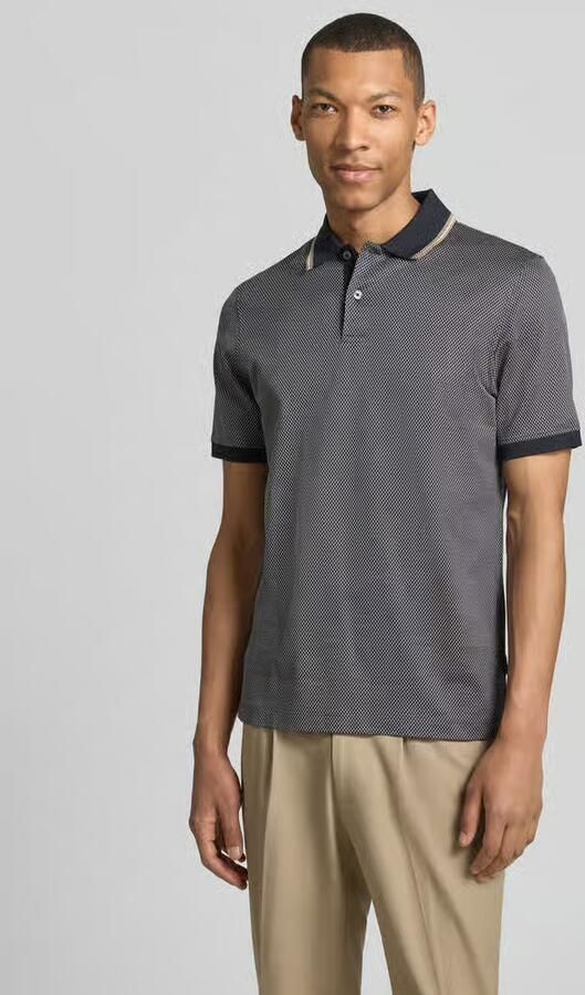 Bugatti regular fit poloshirt met polokraag en korte knoopsluiting - Foto 4