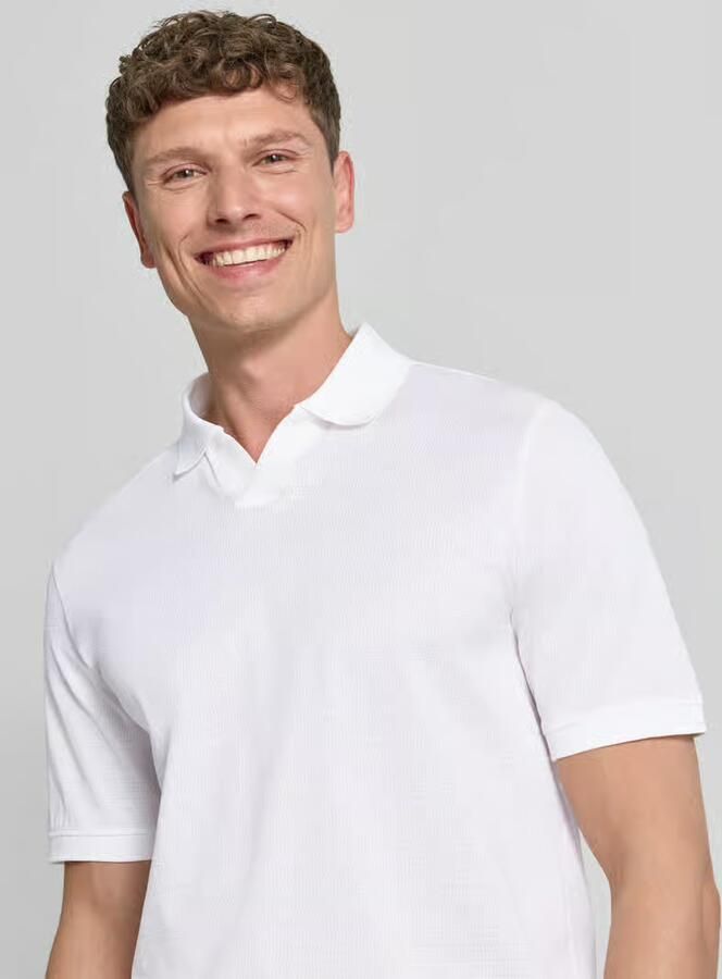Bugatti regular fit poloshirt met structuurpatroon