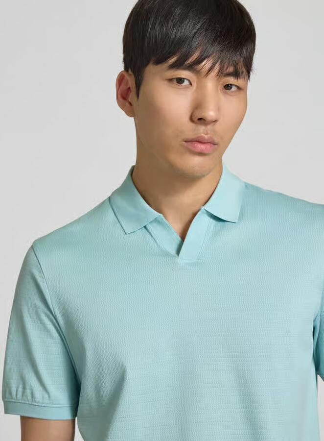 Bugatti regular fit poloshirt met structuurpatroon