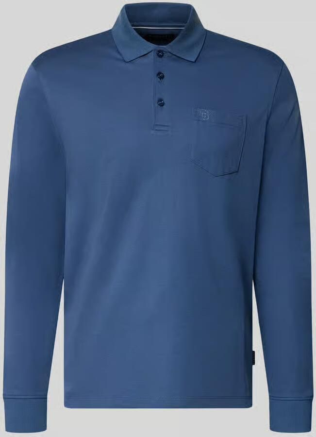 Bugatti regular fit poloshirt van katoenmix met borstzak