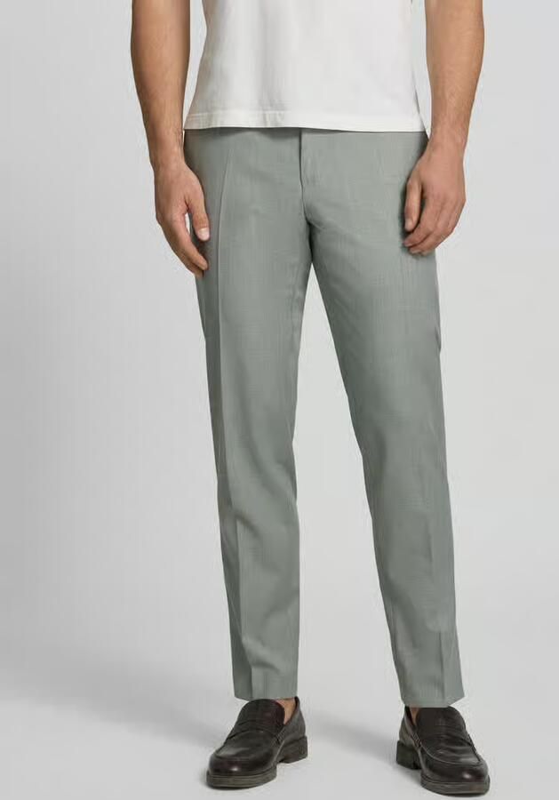 Bugatti regular fit stoffen broek met persplooien - Foto 4