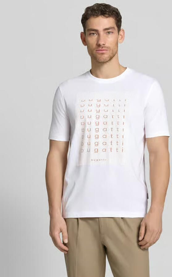 Bugatti regular fit T-shirt met logoprint - Foto 3