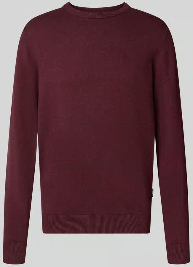Bugatti relaxed fit gebreide pullover van puur katoen