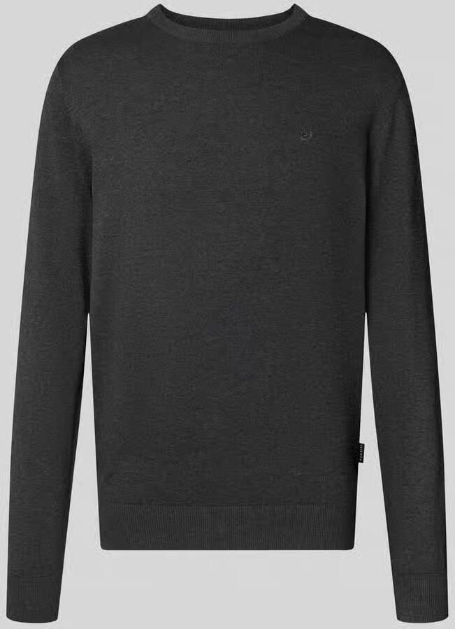 Bugatti relaxed fit gebreide pullover van puur katoen