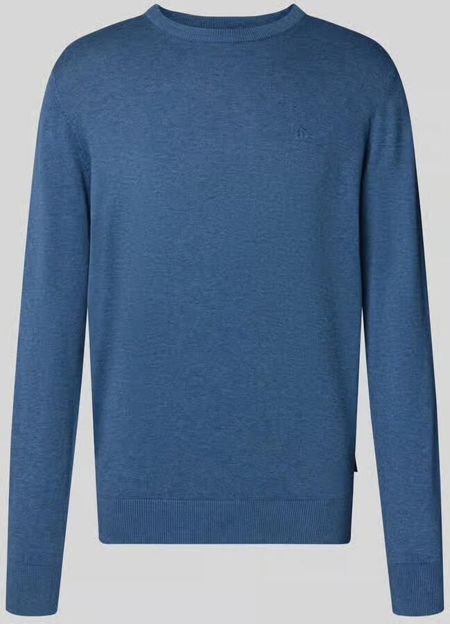 Bugatti relaxed fit gebreide pullover van puur katoen
