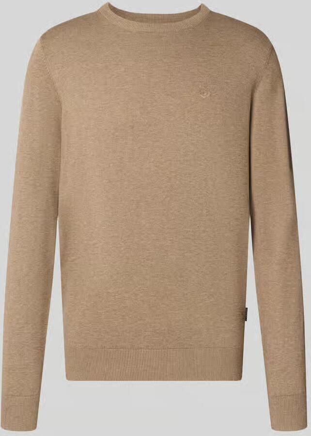 Bugatti relaxed fit gebreide pullover van puur katoen