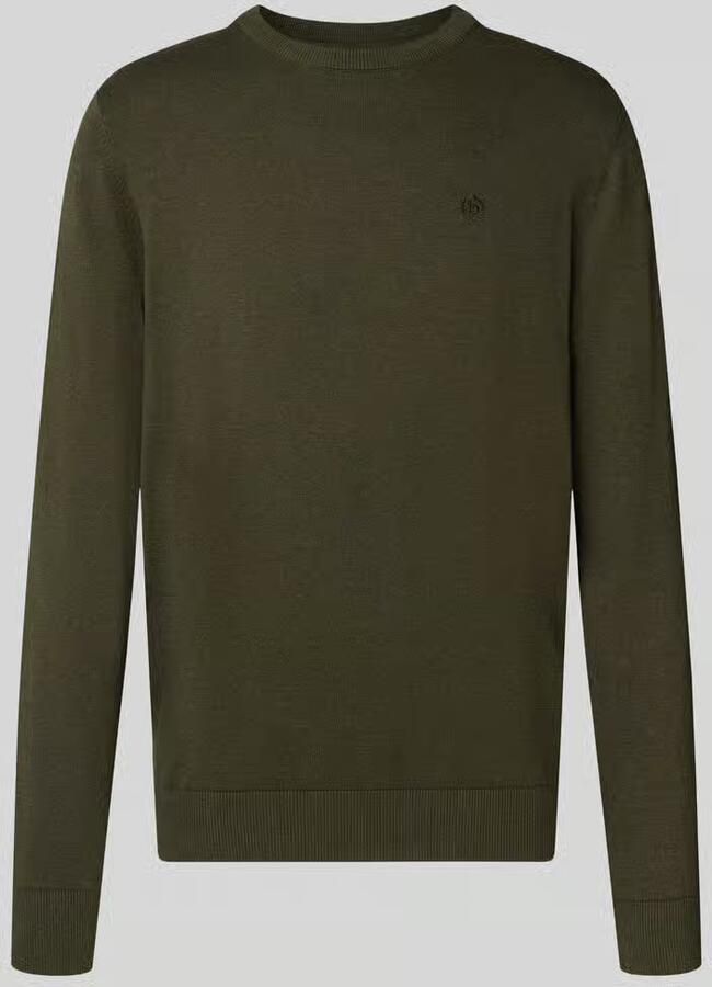 Bugatti relaxed fit gebreide pullover van puur katoen