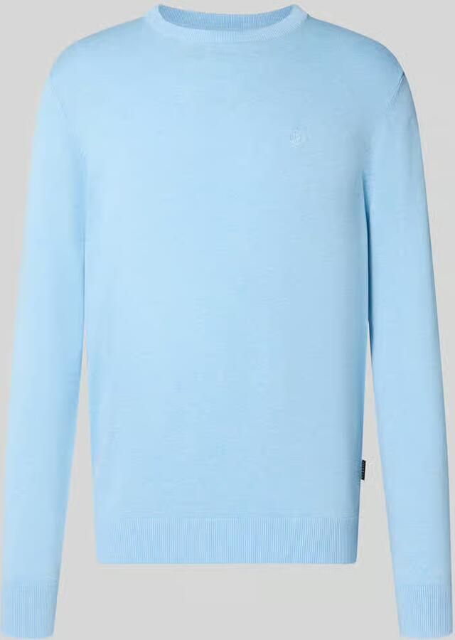 Bugatti relaxed fit gebreide pullover van puur katoen