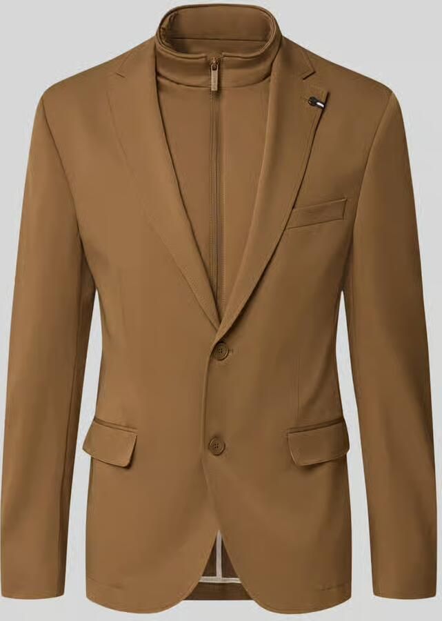 Bugatti Slim fit 2-in-1-colbert met klepzakken