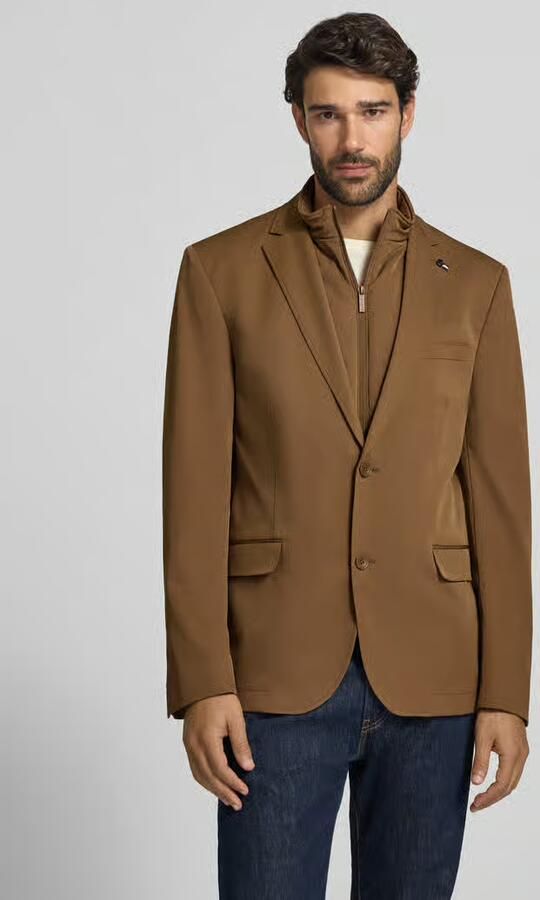 Bugatti Slim fit 2-in-1-colbert met klepzakken