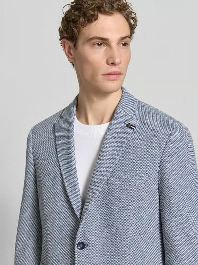 Bugatti Slim fit 2-knoops colbert met reverskraag
