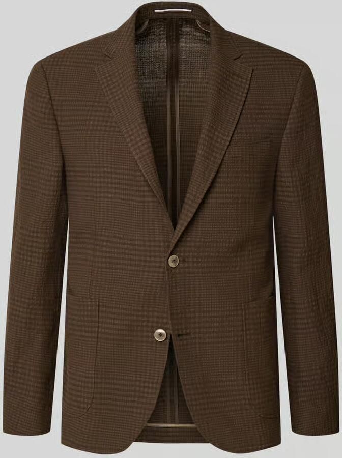 Bugatti slim fit 2-knoops colbert van mix van katoen en linnen - Foto 2