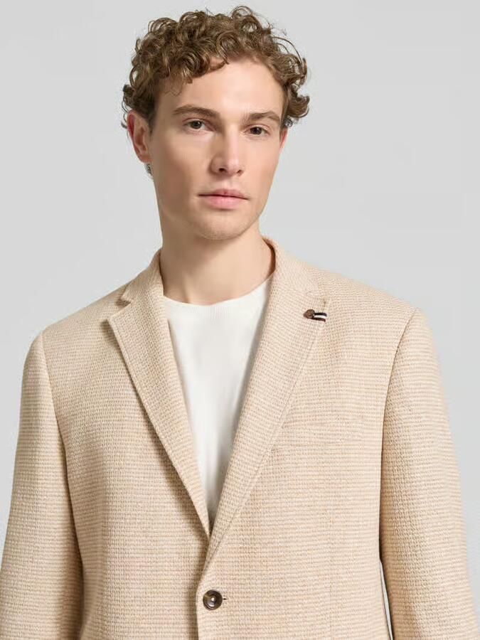 Bugatti slim fit 2-knoopscolbert met structuurpatroon