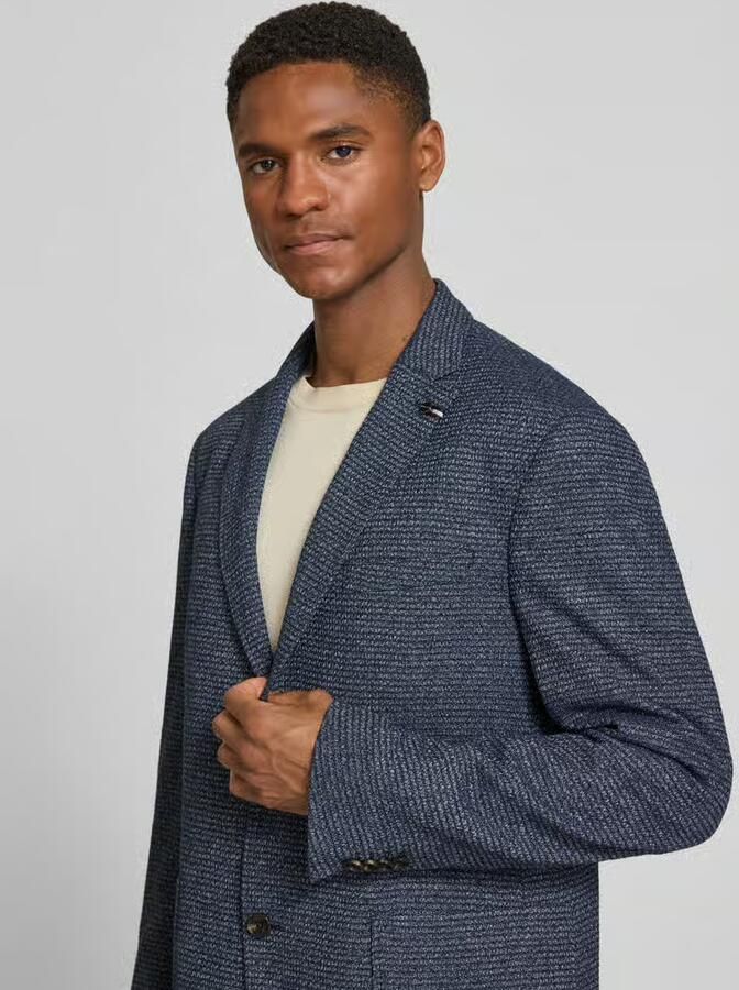 Bugatti slim fit 2-knoopscolbert met structuurpatroon