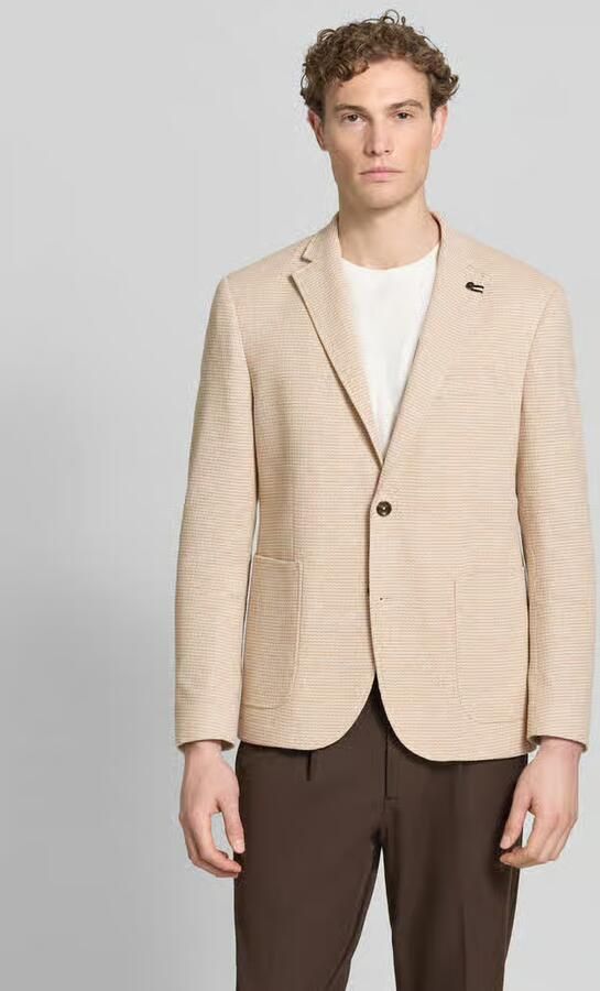 Bugatti slim fit 2-knoopscolbert met structuurpatroon - Foto 4