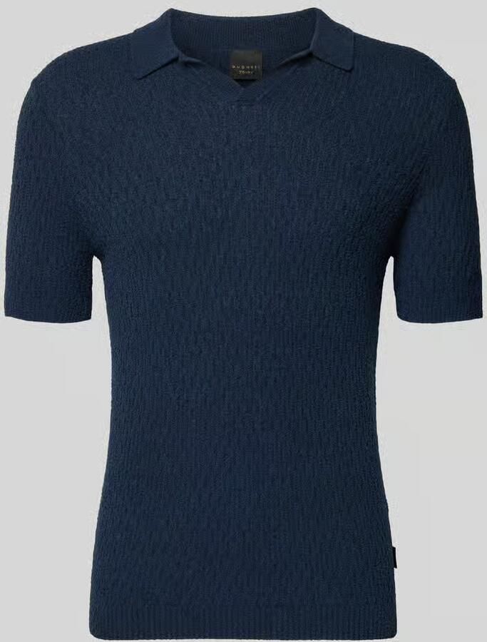 Bugatti slim fit gebreid poloshirt met structuurpatroon - Foto 2