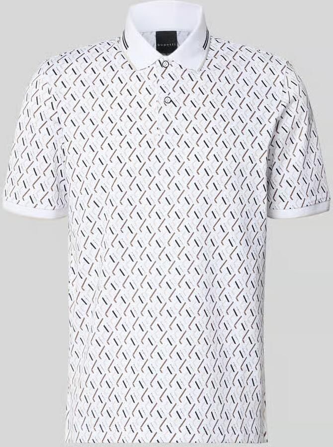 Bugatti Slim fit poloshirt in all-over look - Foto 2