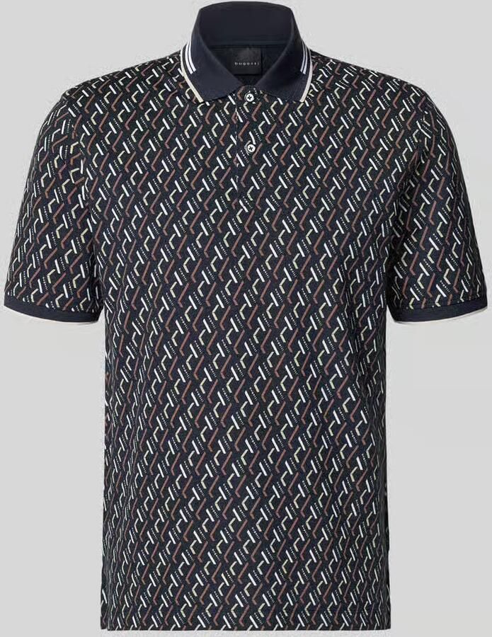 Bugatti Slim fit poloshirt in all-over look - Foto 2