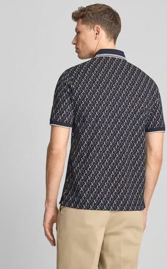 Bugatti Slim fit poloshirt in all-over look